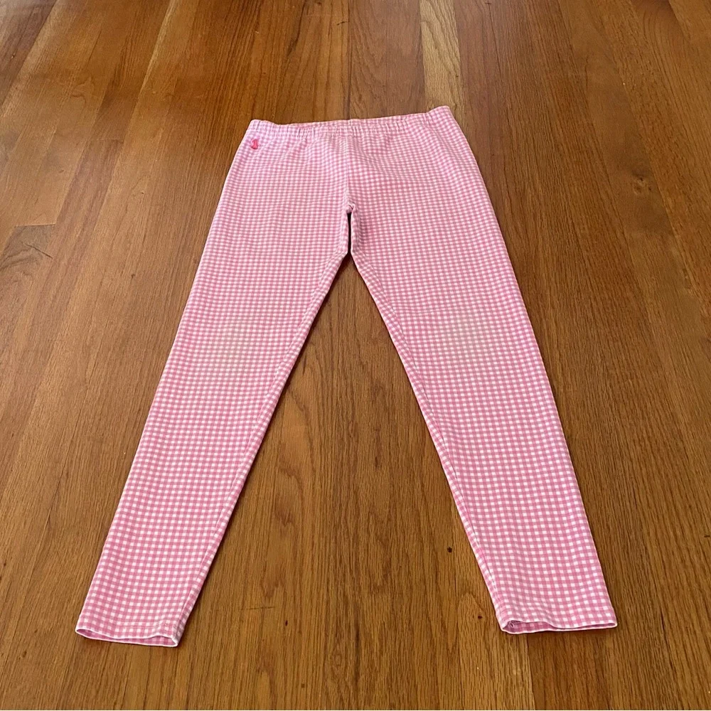 Ralph Lauren Beaded Logo Pique Polo Shirt and Matching Gingham Leggings Set